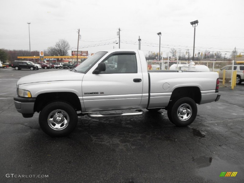 2001 Ram 1500 Regular Cab 4x4 - Bright Silver Metallic / Agate photo #4