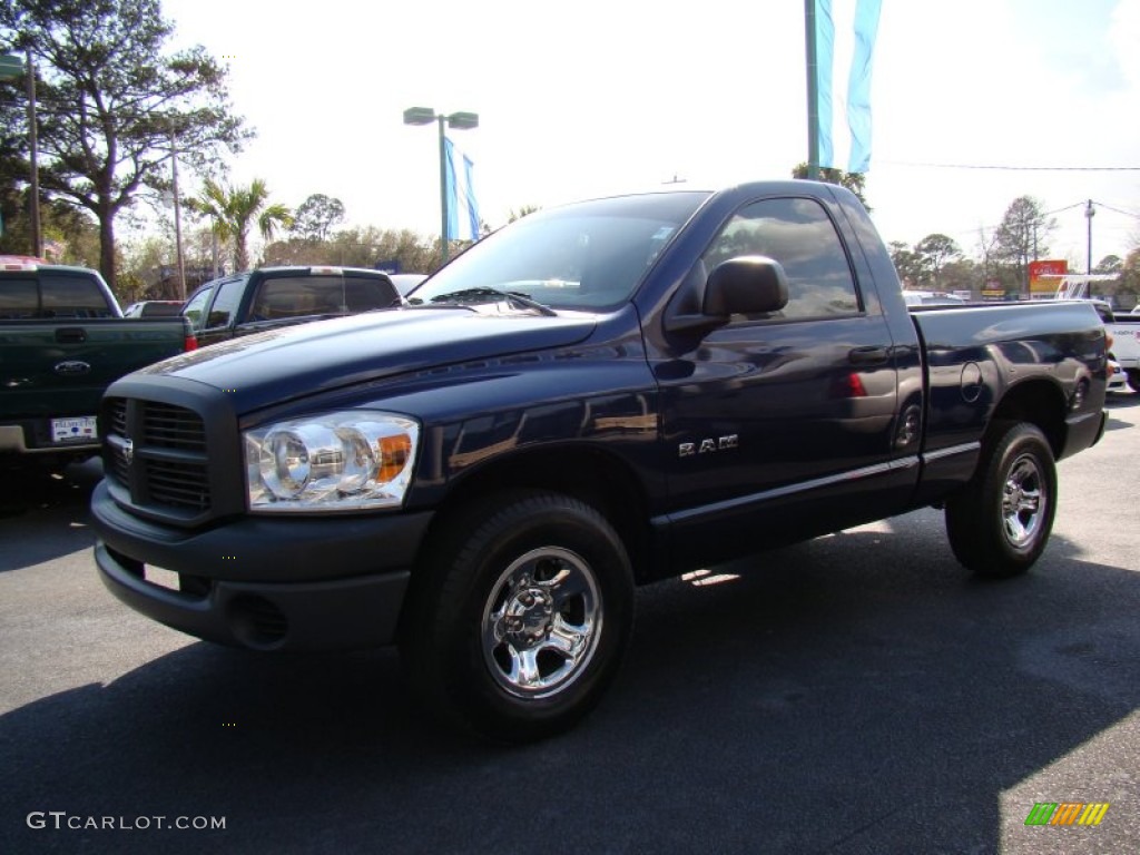 2008 Ram 1500 ST Regular Cab - Patriot Blue Pearl / Medium Slate Gray photo #4