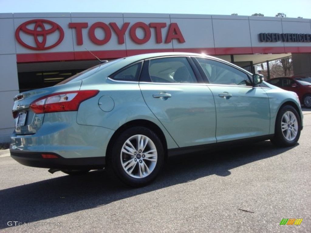 2012 Focus SEL Sedan - Frosted Glass Metallic / Stone photo #4