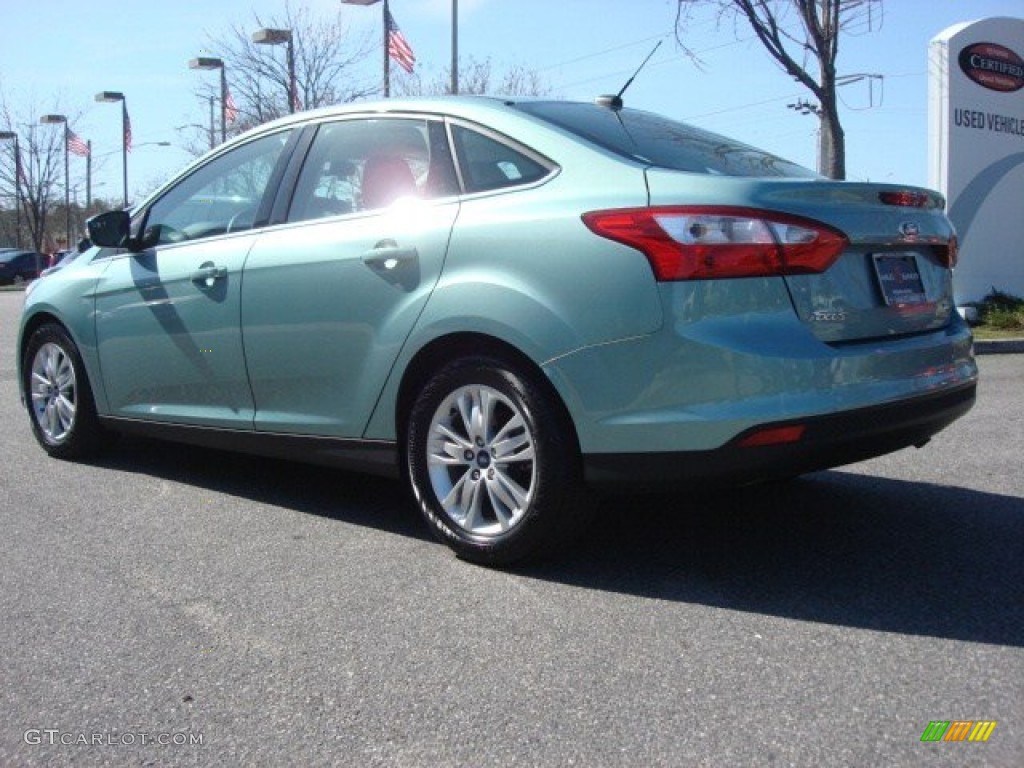 2012 Focus SEL Sedan - Frosted Glass Metallic / Stone photo #5