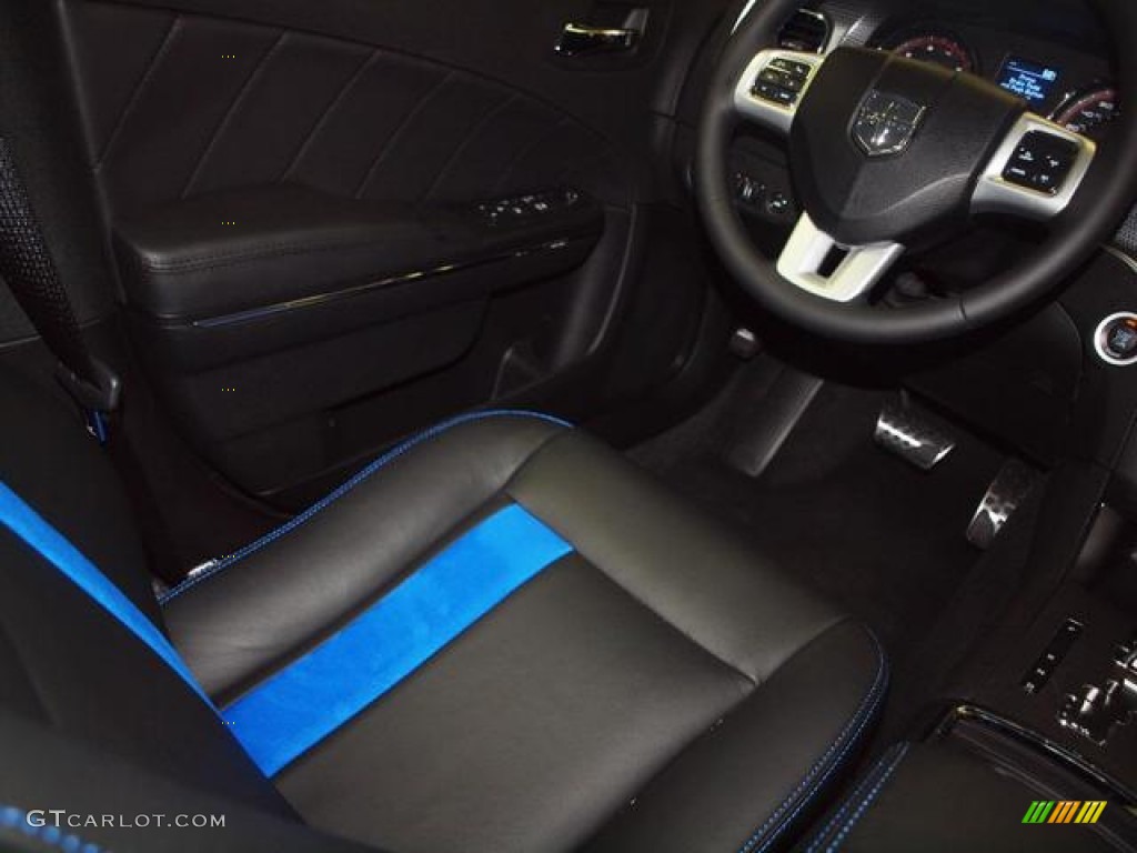 Black/Mopar Blue Interior 2011 Dodge Charger R/T Mopar '11 Photo #62406537