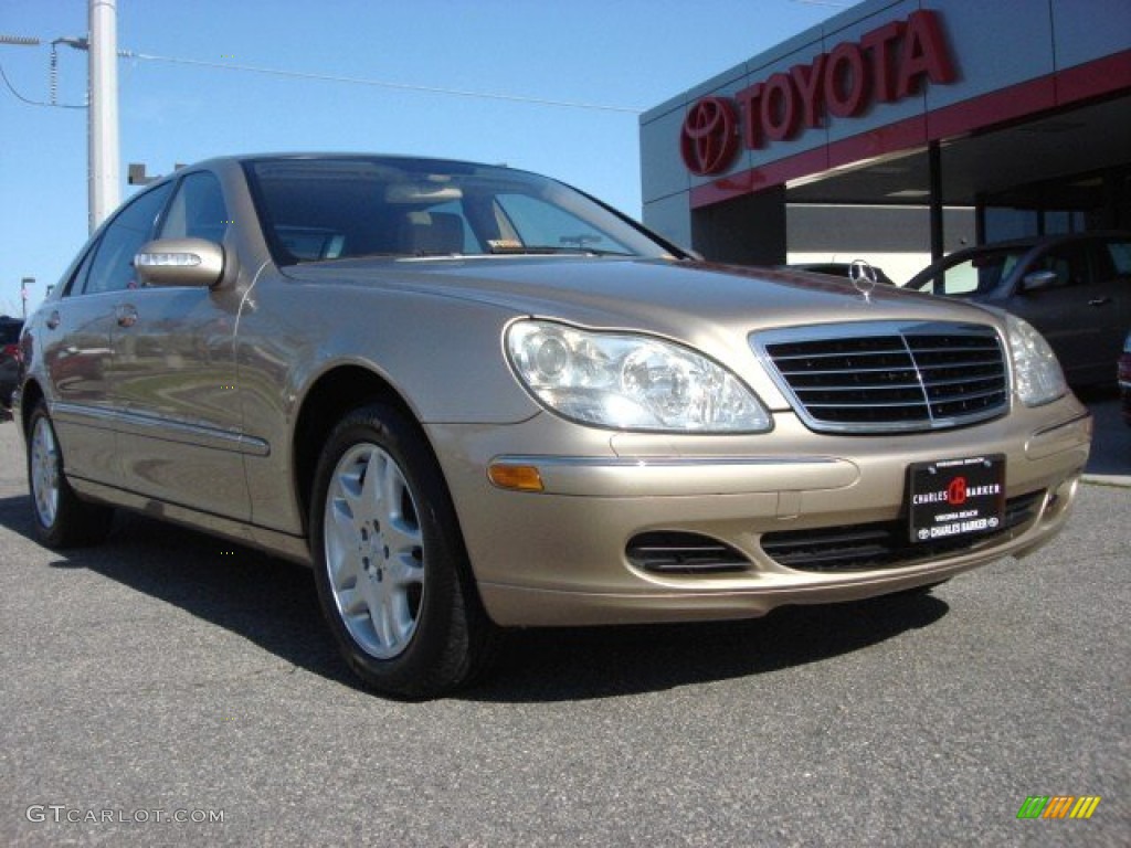 2003 S 500 Sedan - Desert Silver Metallic / Java photo #1