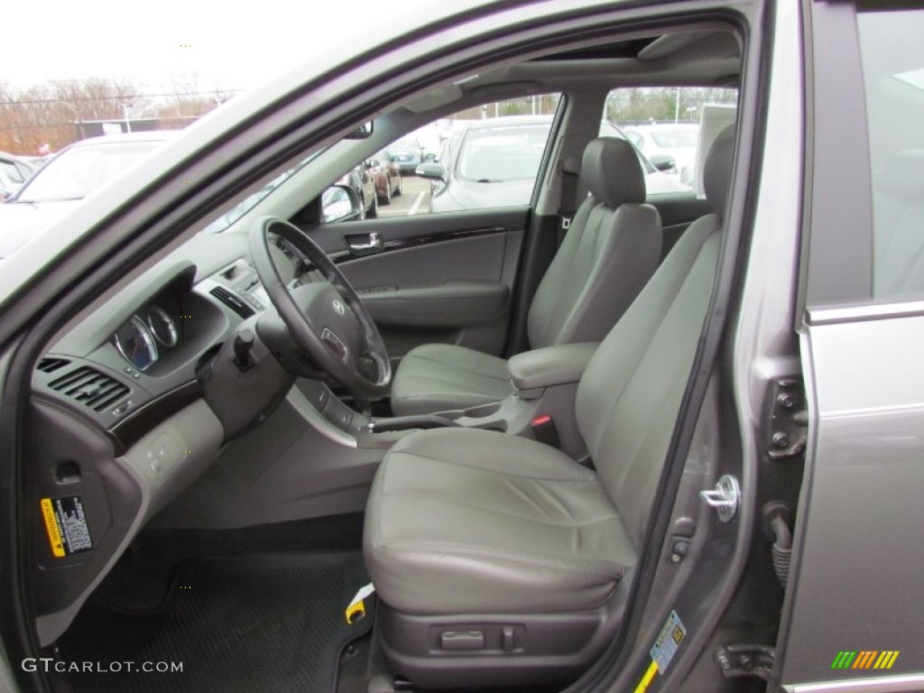 Gray Interior 2009 Hyundai Sonata Limited V6 Photo #62408625