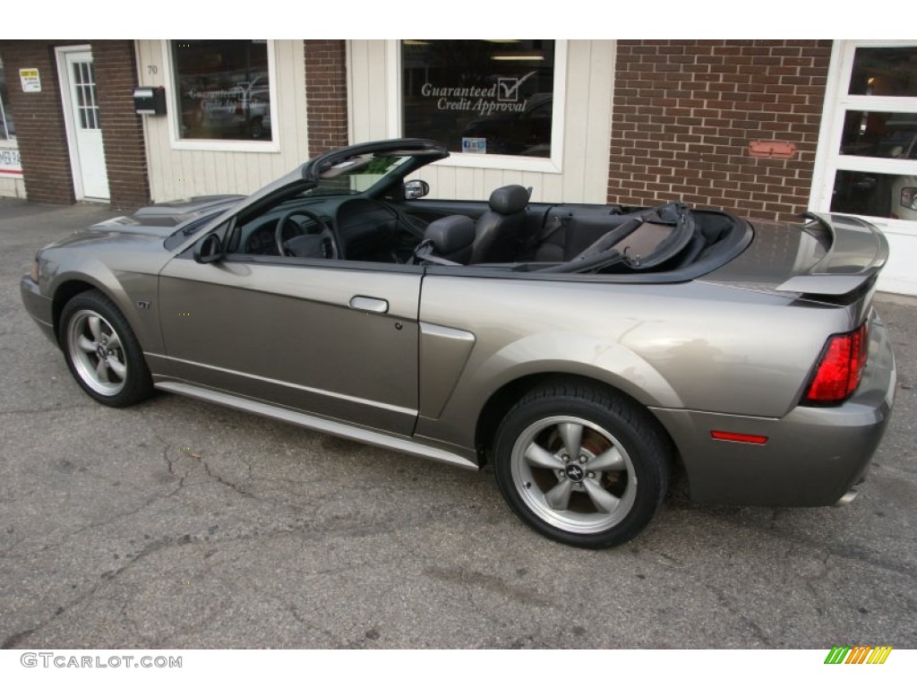 2002 Mustang GT Convertible - Mineral Grey Metallic / Dark Charcoal photo #6
