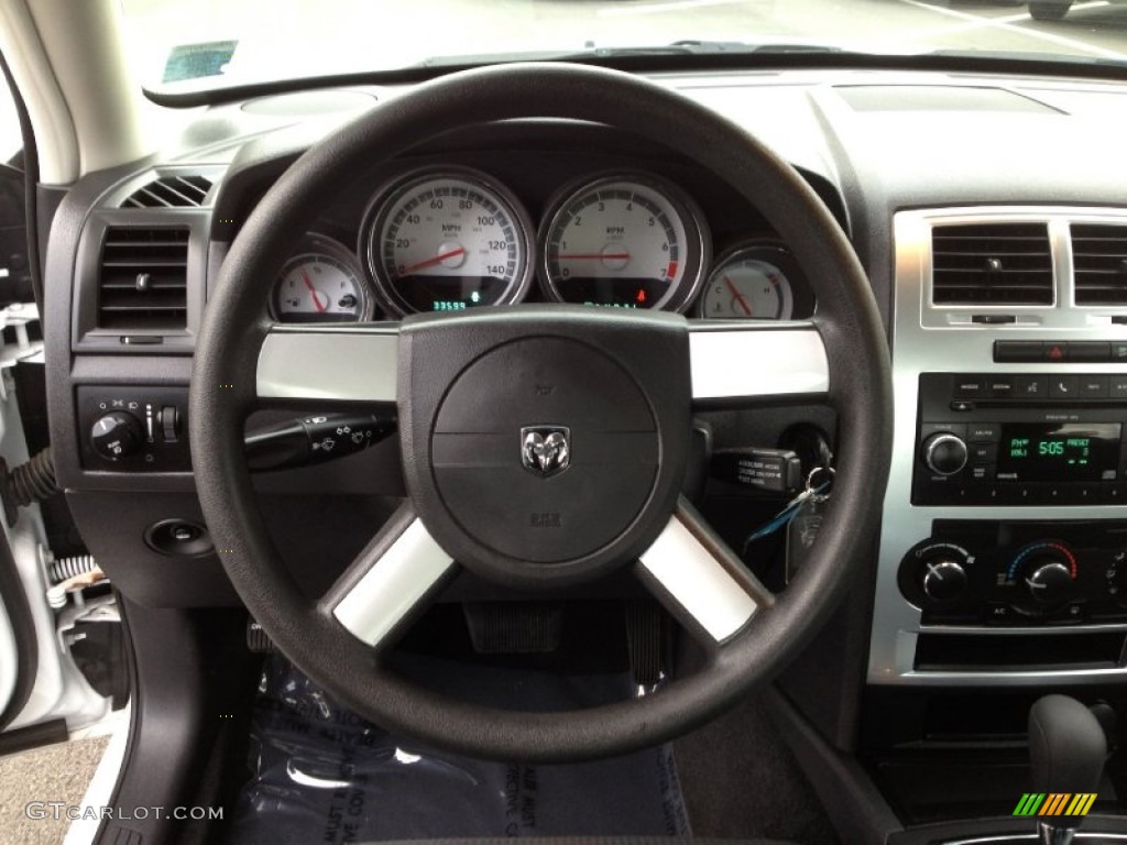 2010 Dodge Charger SXT Dark Slate Gray Steering Wheel Photo #62411217