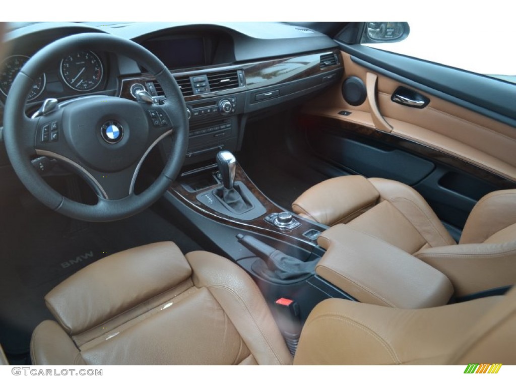 Saddle Brown Dakota Leather Interior 2009 BMW 3 Series 328i Convertible Photo #62412174