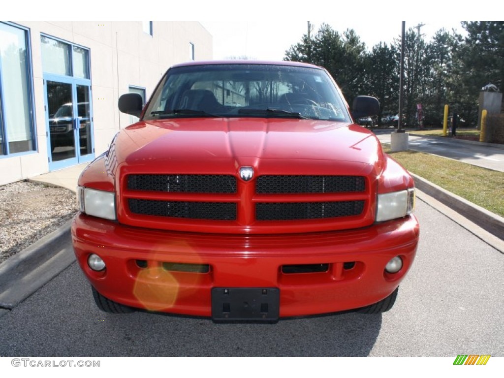 1999 Ram 1500 Sport Extended Cab 4x4 - Flame Red / Mist Gray photo #2