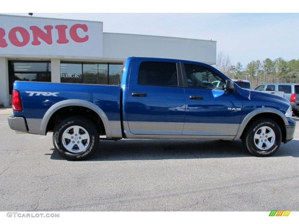 2010 Ram 1500 TRX Crew Cab - Deep Water Blue Pearl / Light Pebble Beige/Bark Brown photo #8