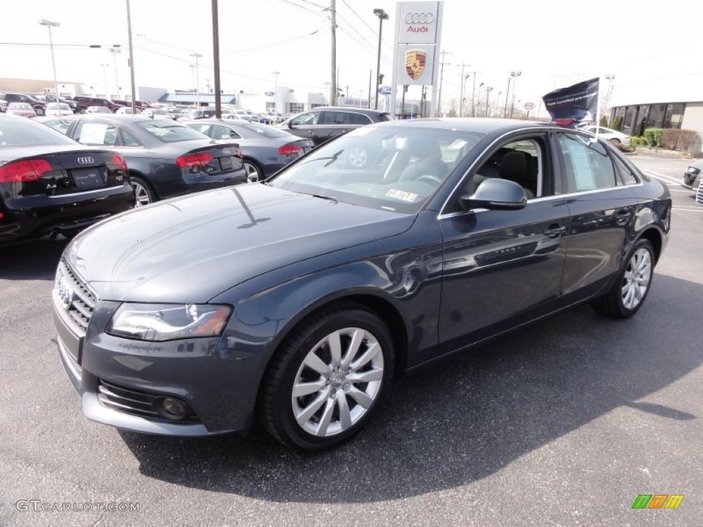 2009 A4 2.0T Premium quattro Sedan - Meteor Grey Pearl Effect / Black photo #2