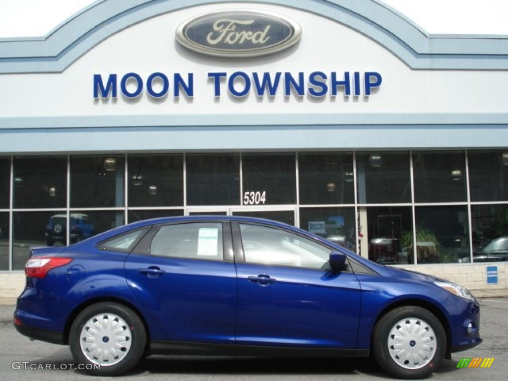 2012 Focus SE SFE Sedan - Sonic Blue Metallic / Charcoal Black photo #1