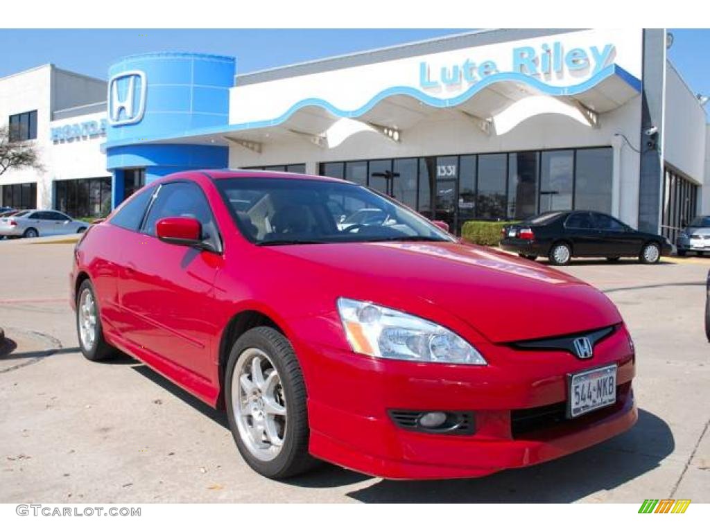 2003 Accord EX V6 Coupe - San Marino Red / Ivory photo #1