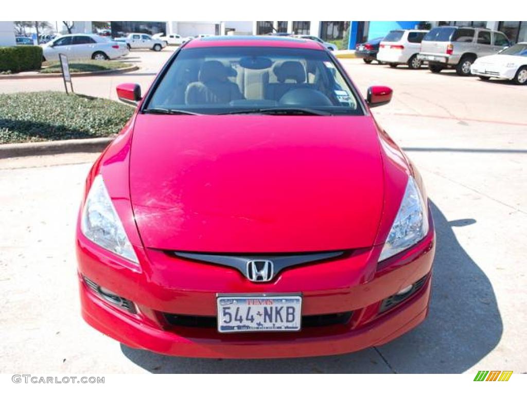 2003 Accord EX V6 Coupe - San Marino Red / Ivory photo #2