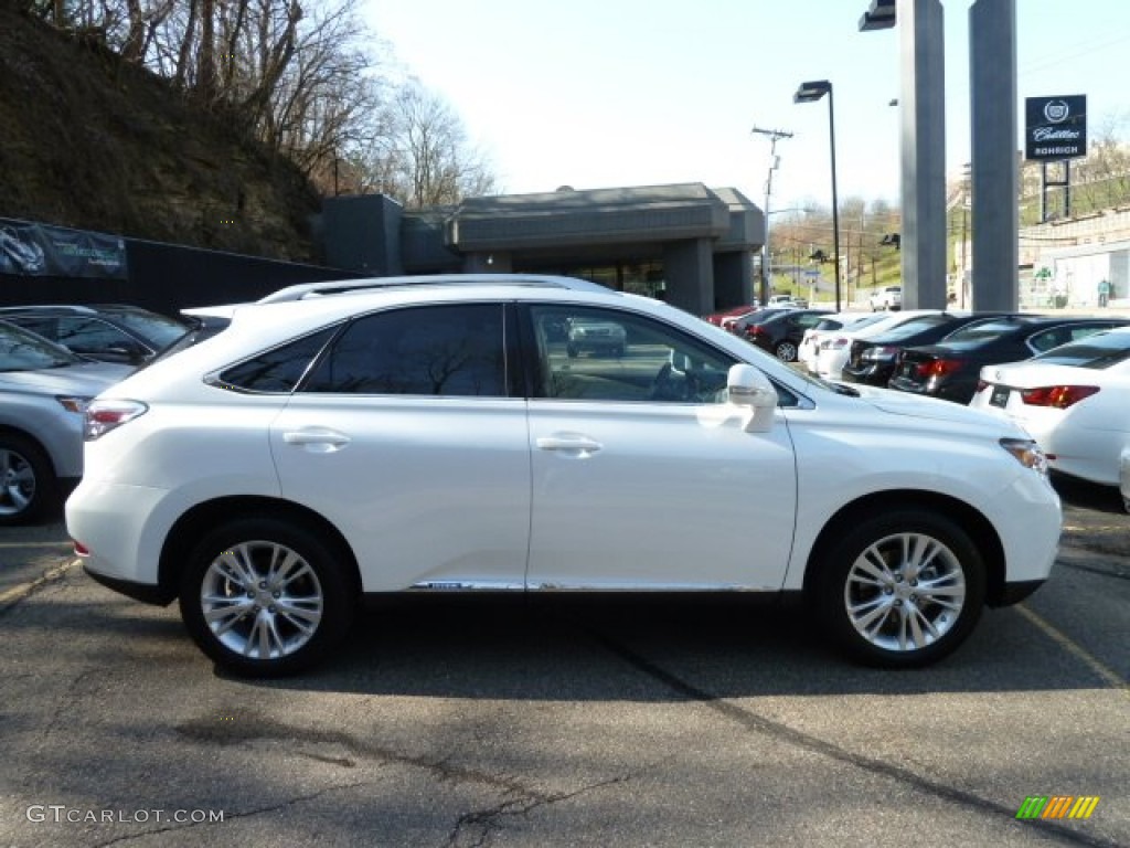 2012 RX 450h AWD Hybrid - Starfire White Pearl / Parchment photo #5