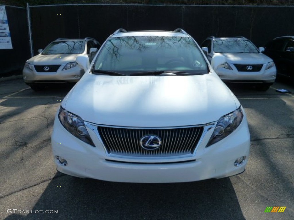 2012 RX 450h AWD Hybrid - Starfire White Pearl / Parchment photo #7