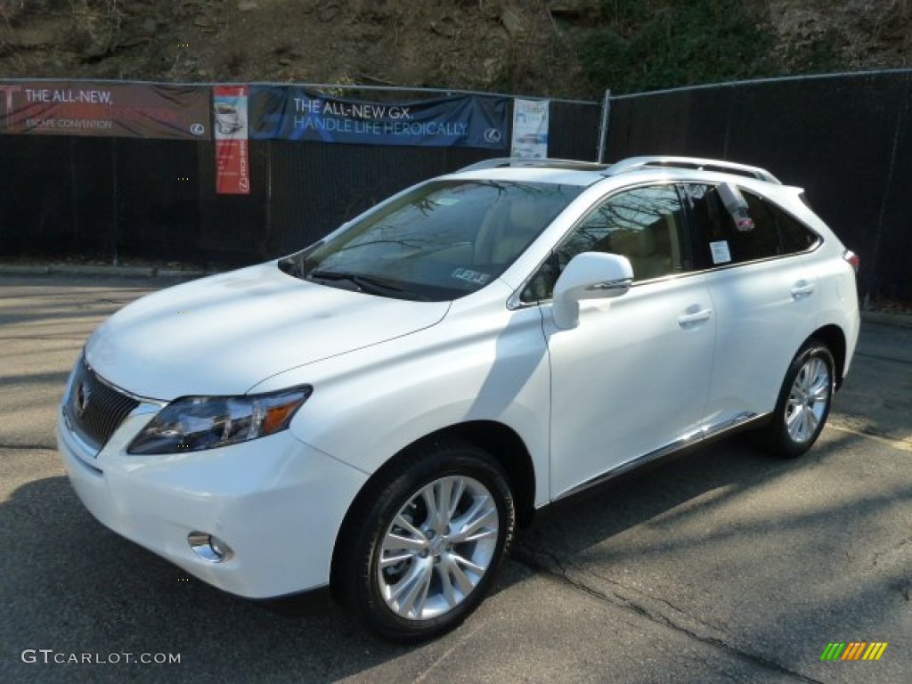 2012 RX 450h AWD Hybrid - Starfire White Pearl / Parchment photo #8