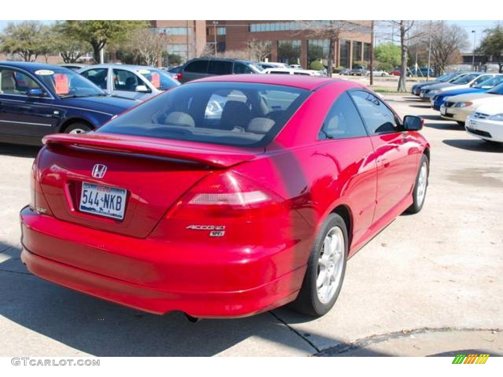 2003 Accord EX V6 Coupe - San Marino Red / Ivory photo #7