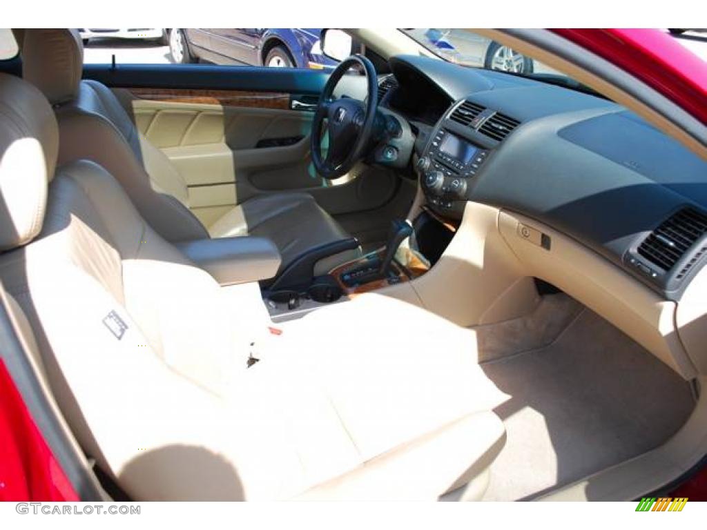 2003 Accord EX V6 Coupe - San Marino Red / Ivory photo #24
