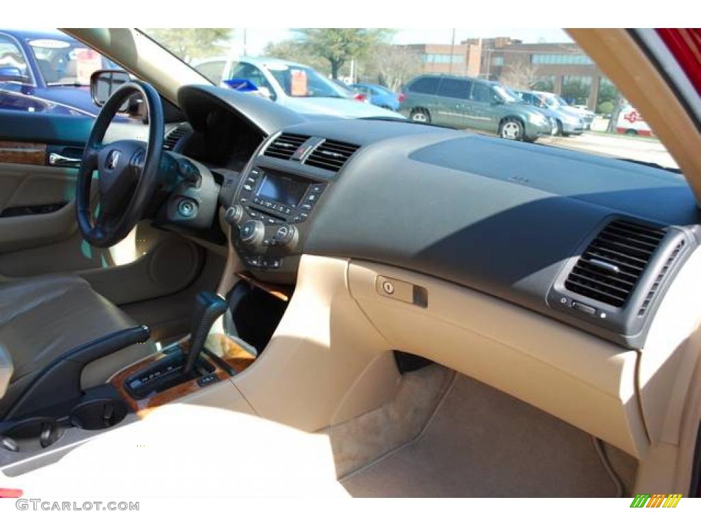 2003 Accord EX V6 Coupe - San Marino Red / Ivory photo #26