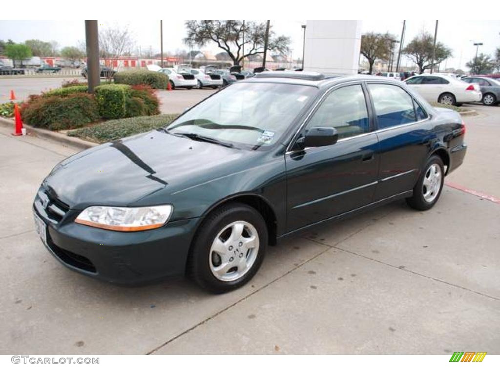 1999 Accord EX Sedan - Dark Emerald Pearl / Ivory photo #3