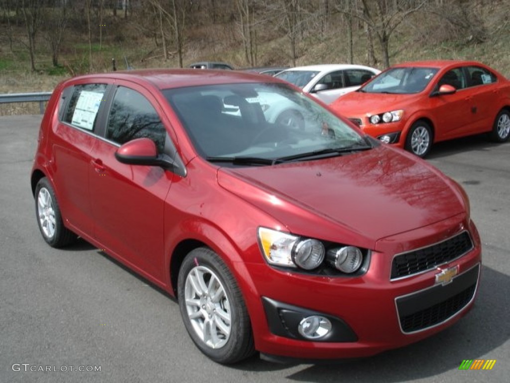 Crystal Red Tintcoat 2012 Chevrolet Sonic LT Hatch Exterior Photo #62424438