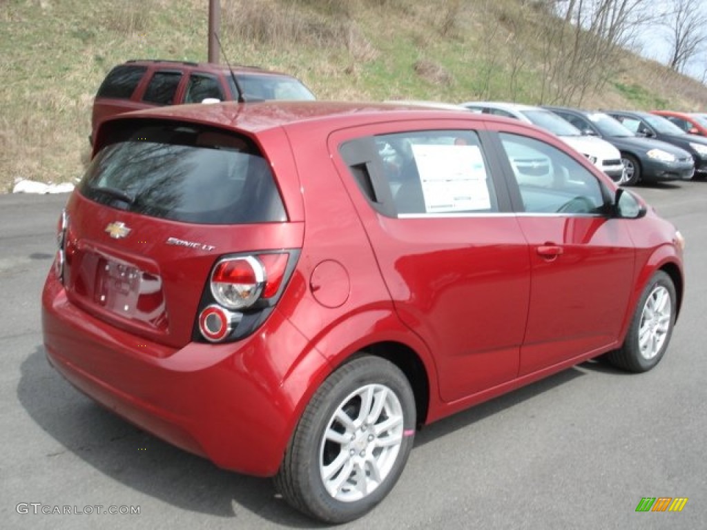 Crystal Red Tintcoat 2012 Chevrolet Sonic LT Hatch Exterior Photo #62424489