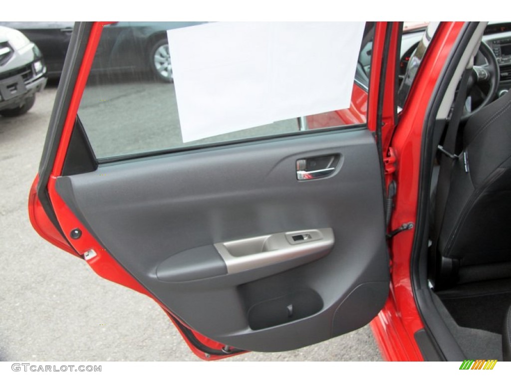 2008 Subaru Impreza WRX Sedan Carbon Black Door Panel Photo #62425626