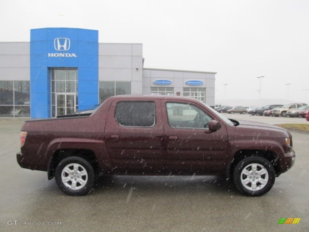 2007 Ridgeline RTS - Dark Cherry Pearl / Beige photo #13