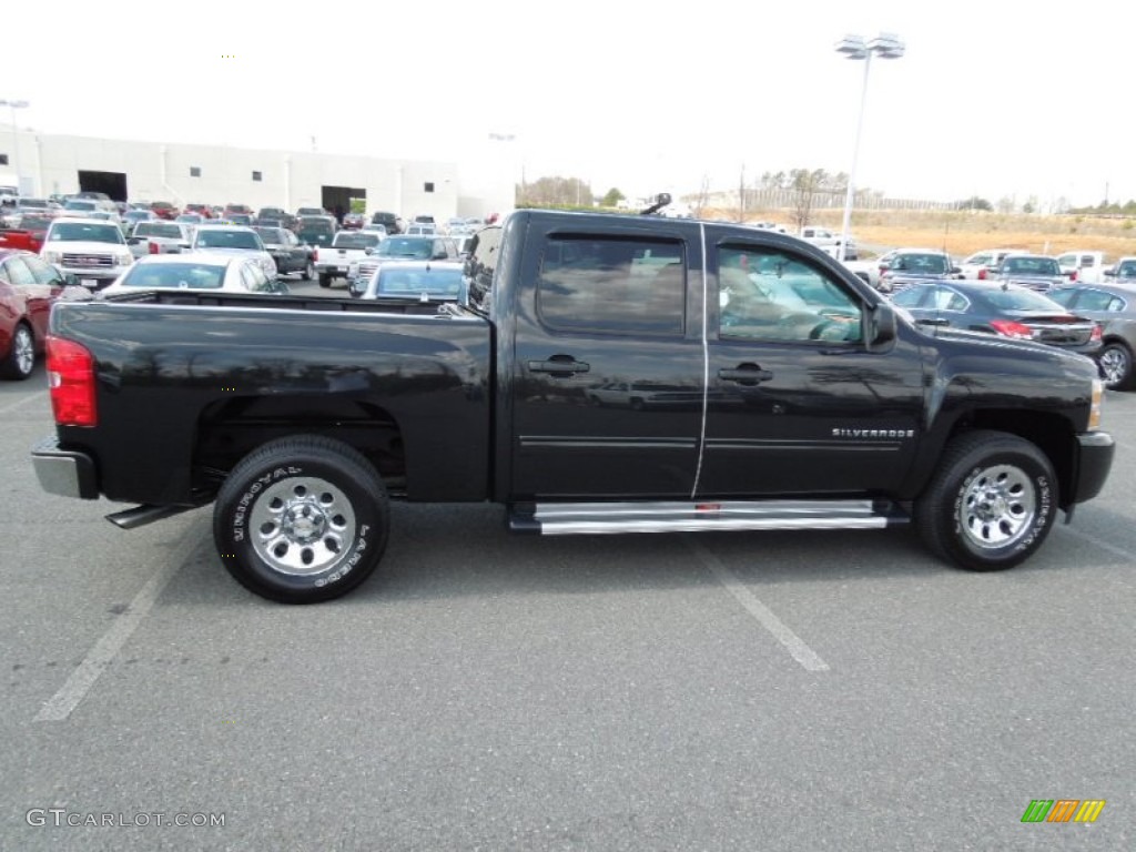 Black 2009 Chevrolet Silverado 1500 LS Crew Cab Exterior Photo #62426865