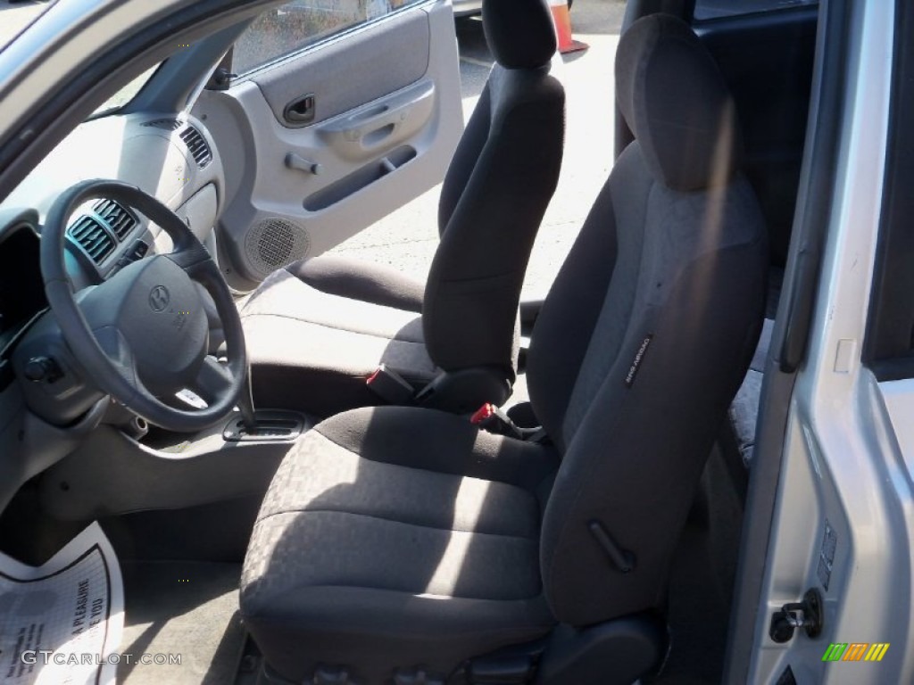 2003 Accent GL Coupe - Silver Mist Metallic / Gray photo #10