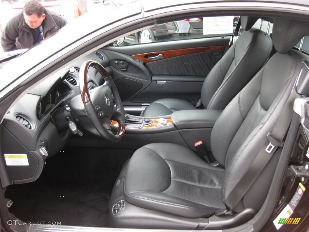 Black Interior 2007 Mercedes-Benz SL 600 Roadster Photo #62429769