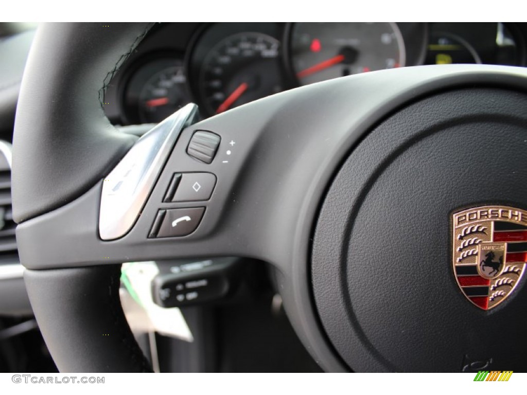 2012 Porsche Panamera S Black Steering Wheel Photo #62430543