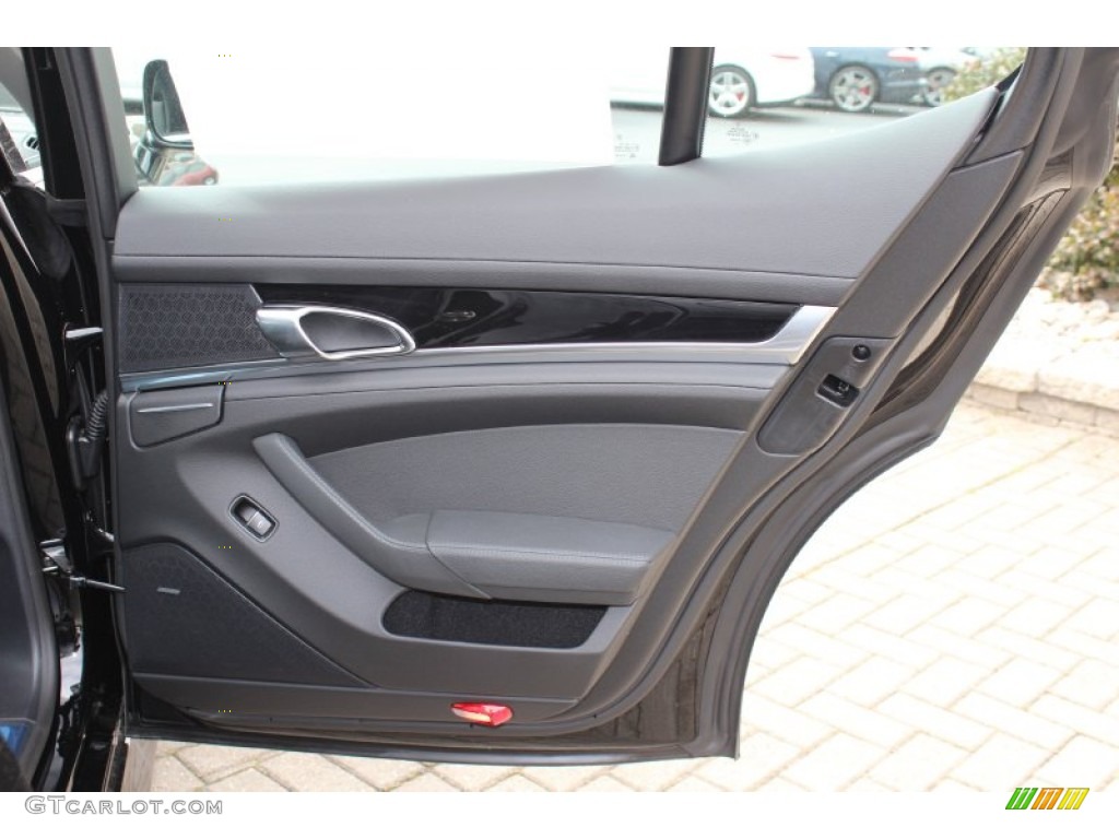 2012 Porsche Panamera S Black Door Panel Photo #62430588