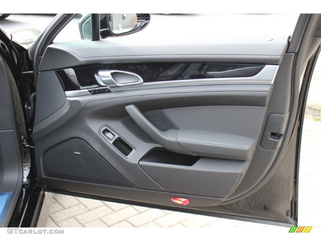 2012 Porsche Panamera S Black Door Panel Photo #62430600