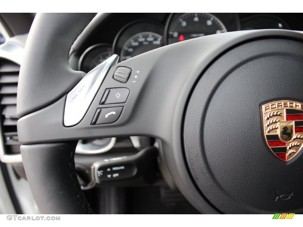 2012 Porsche Cayenne Standard Cayenne Model Black Steering Wheel Photo #62430759