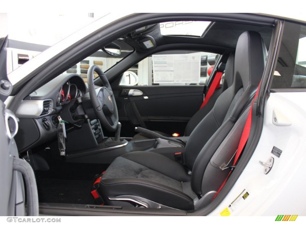 Black Leather w/Alcantara Interior 2012 Porsche 911 Carrera 4 GTS Coupe Photo #62430923