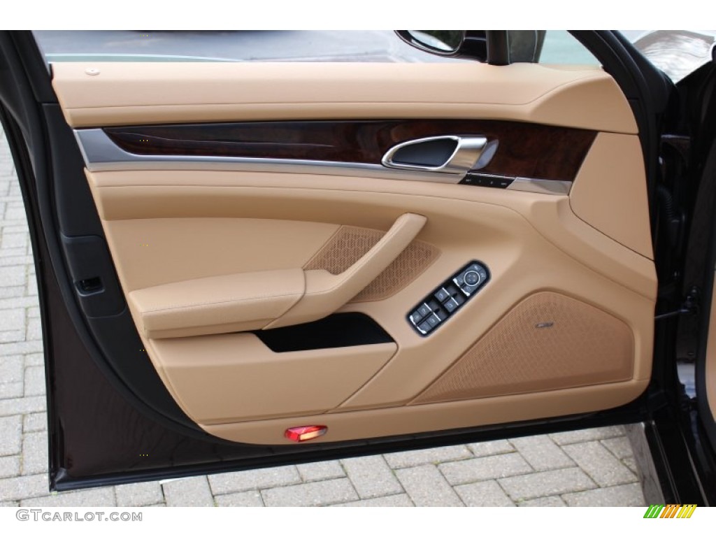 2012 Porsche Panamera S Hybrid Luxor Beige Door Panel Photo #62431044