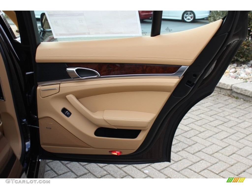 2012 Porsche Panamera S Hybrid Luxor Beige Door Panel Photo #62431089