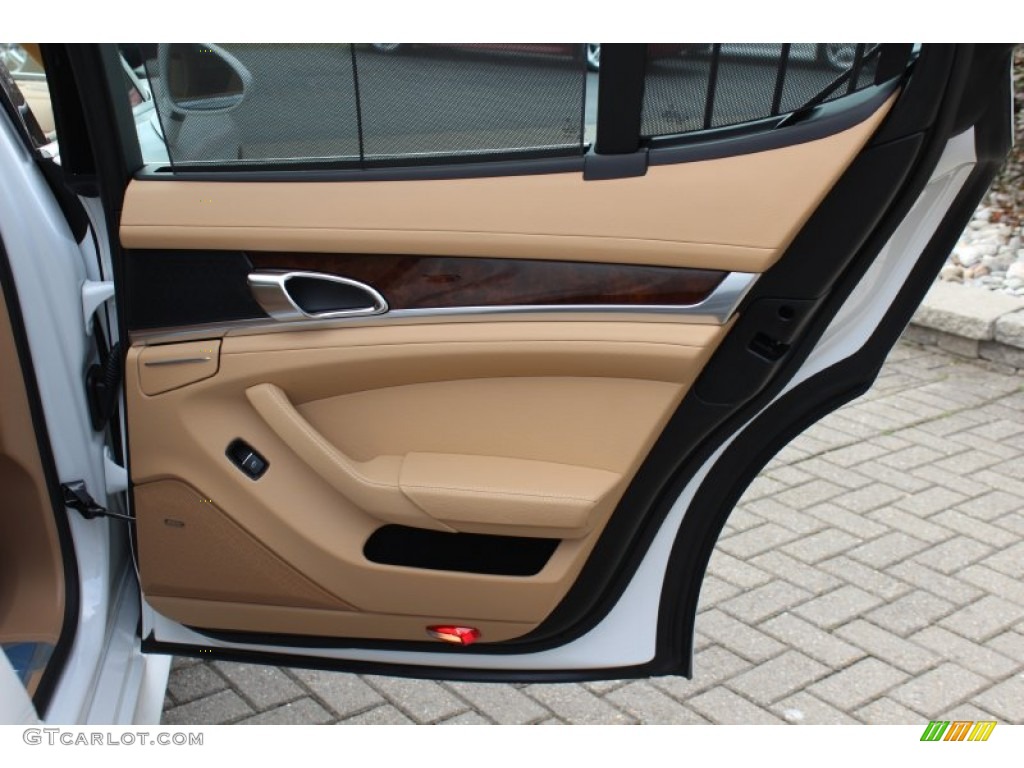 2012 Porsche Panamera S Hybrid Luxor Beige Door Panel Photo #62431398