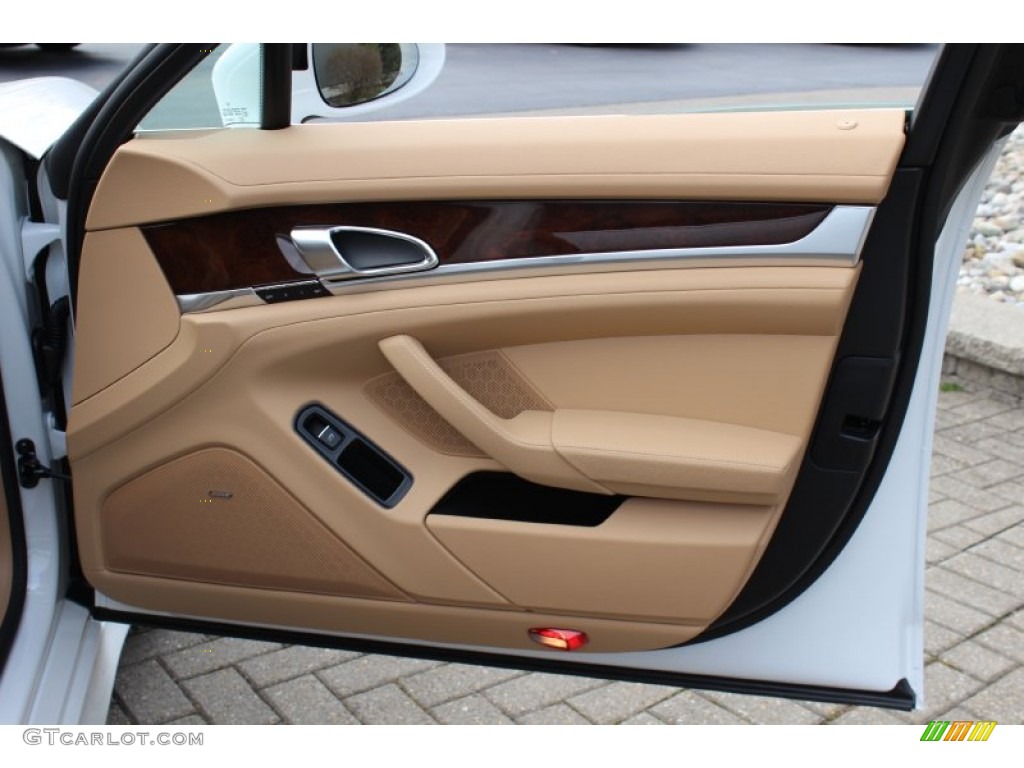 2012 Porsche Panamera S Hybrid Luxor Beige Door Panel Photo #62431404