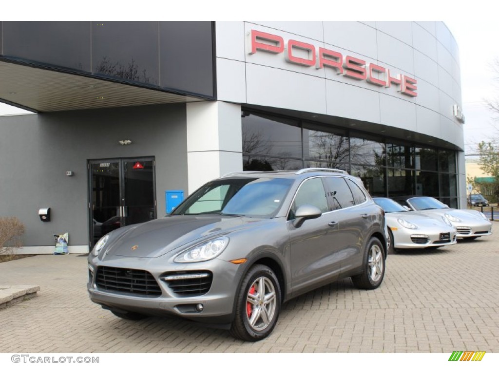 Meteor Grey Metallic 2012 Porsche Cayenne Turbo Exterior Photo #62431431