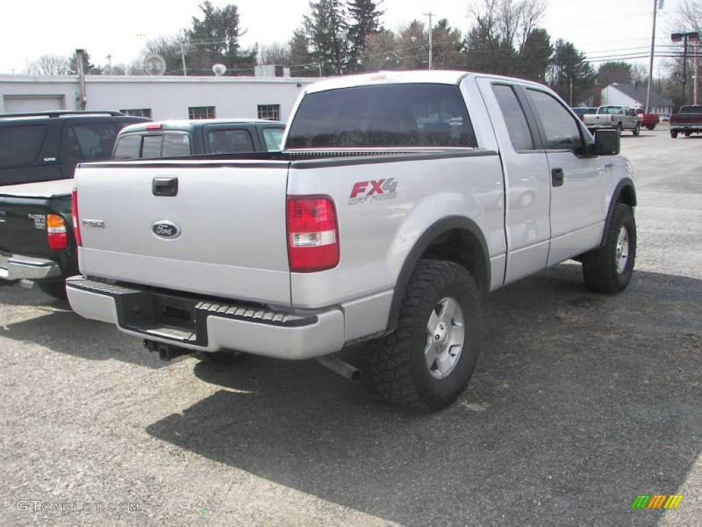 2005 F150 FX4 SuperCab 4x4 - Silver Metallic / Black photo #3