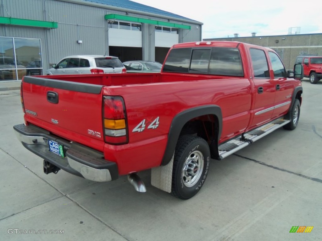 2006 Sierra 2500HD SLT Crew Cab 4x4 - Fire Red / Dark Pewter photo #36