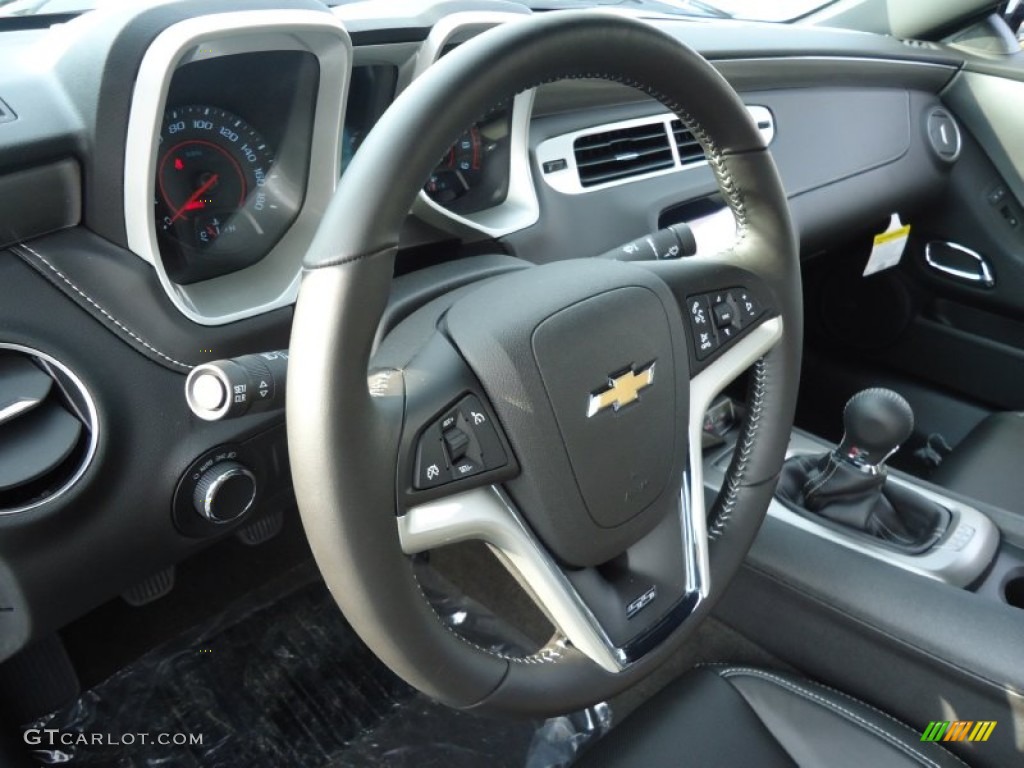 2012 Chevrolet Camaro SS/RS Coupe Black Steering Wheel Photo #62434846