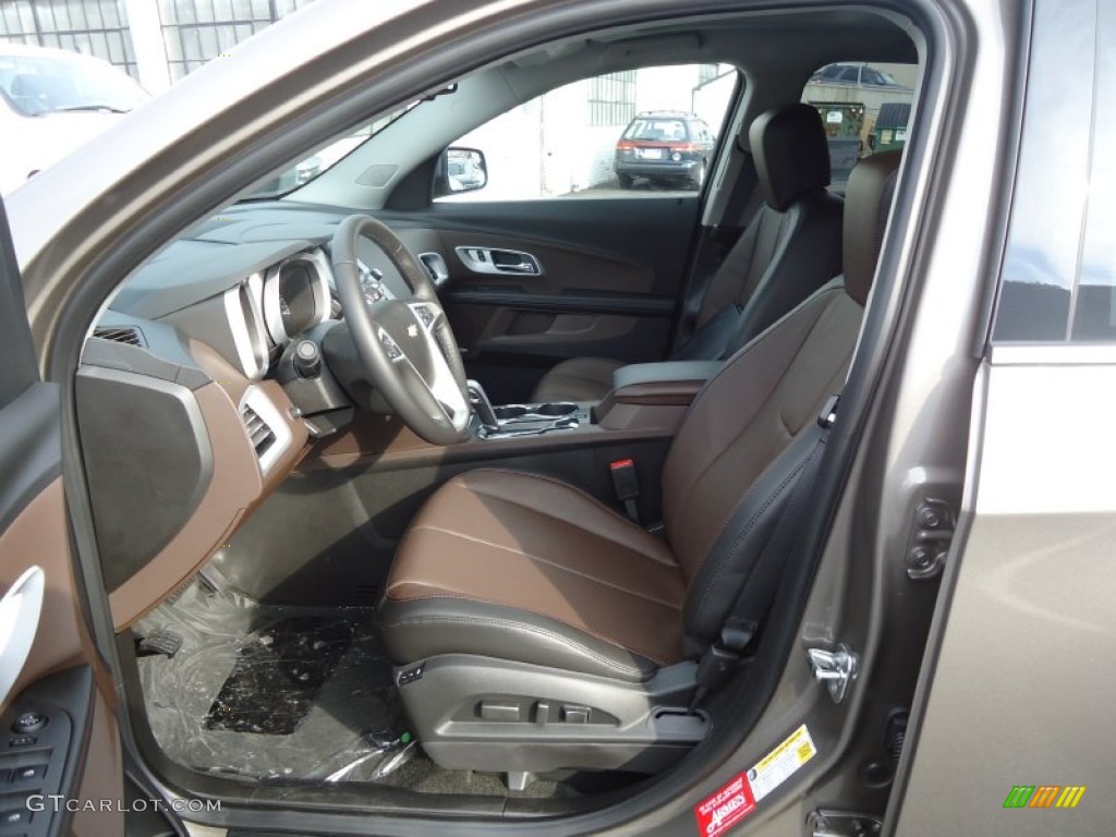 Brownstone/Jet Black Interior 2012 Chevrolet Equinox LTZ Photo #62435272