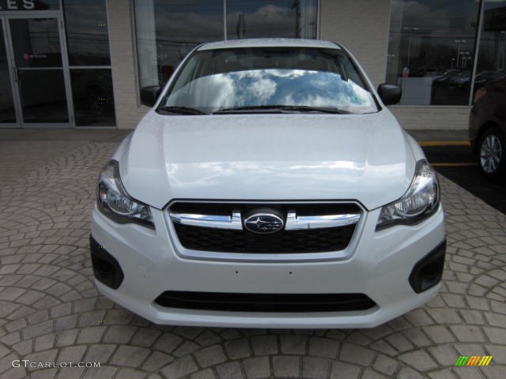 2012 Impreza 2.0i 4 Door - Satin White Pearl / Ivory photo #2