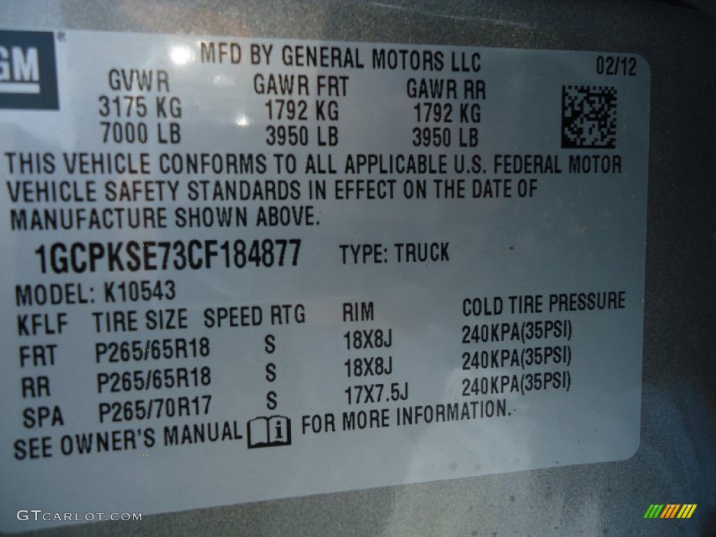 2012 Silverado 1500 LT Crew Cab 4x4 - Graystone Metallic / Ebony photo #17