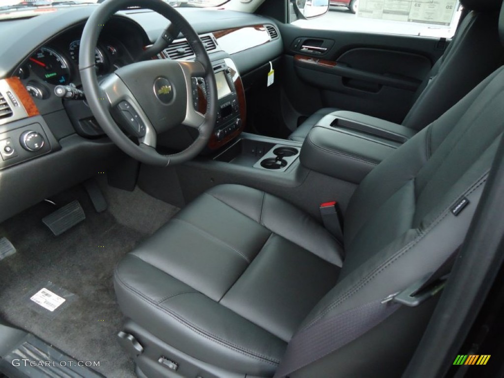 Ebony Interior 2012 Chevrolet Tahoe Hybrid 4x4 Photo #62436481