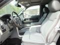 Platinum Steel Gray/Black Leather 2012 Ford F150 Platinum SuperCrew 4x4 Interior Color