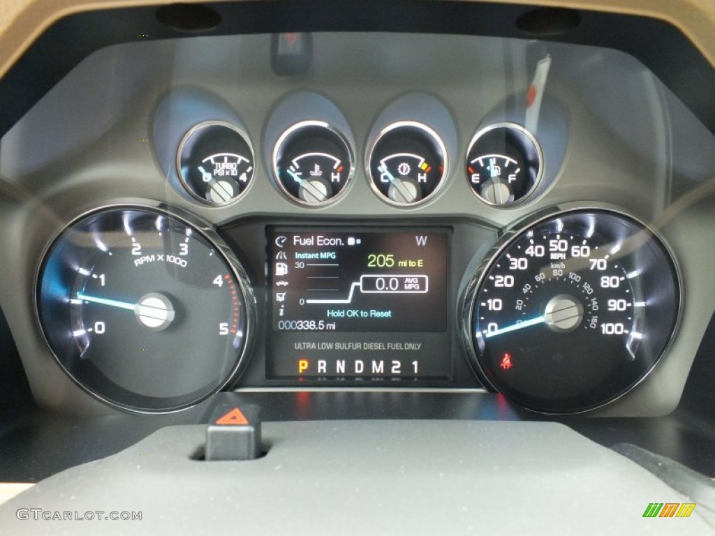 2012 Ford F350 Super Duty Lariat Crew Cab 4x4 Gauges Photo #62437671