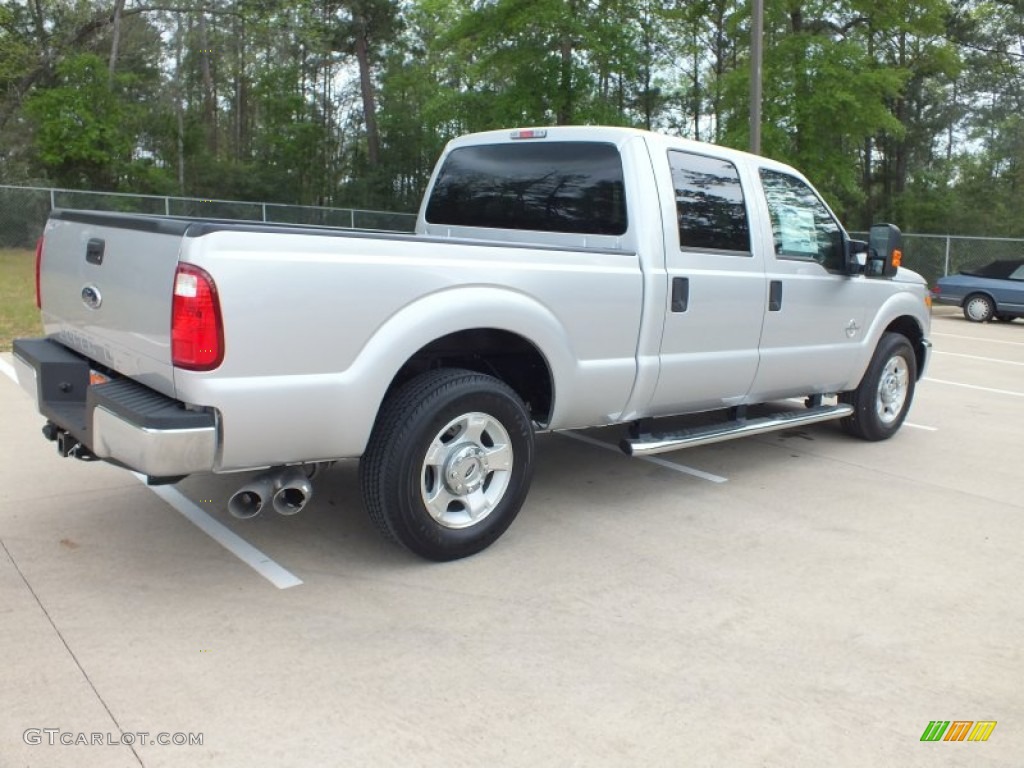 2012 F250 Super Duty XLT Crew Cab 4x4 - Ingot Silver Metallic / Steel photo #5